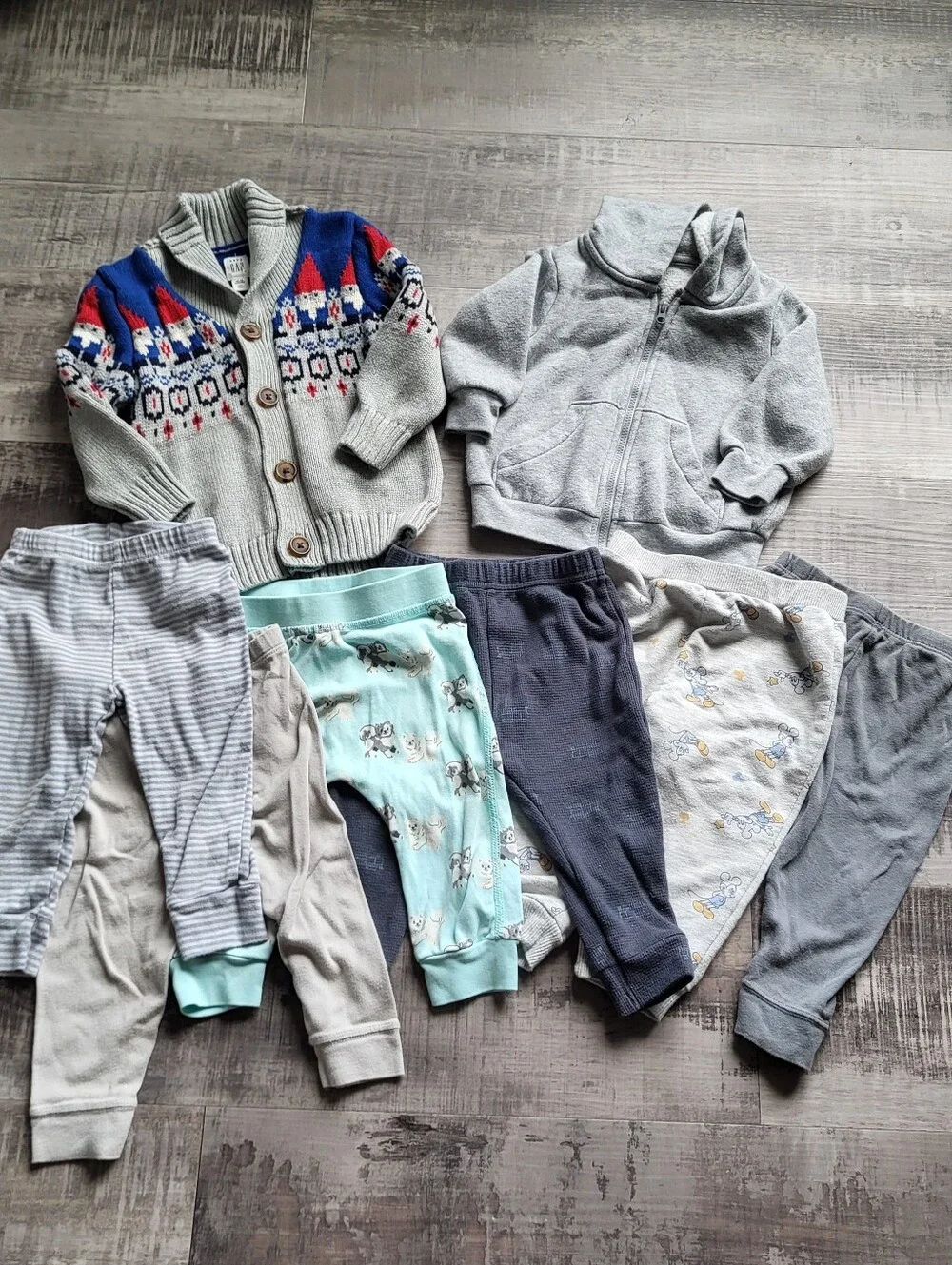 Baby Boy Clothing Lot 12-18 Months Pants Sweater Hoodie Bundle Gap Carters